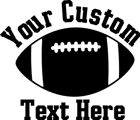 (044-08-1Y) Football Custom Text Iron-On Transfer