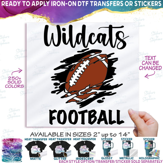 (s044-8F) Football Team Name Mom Player Name Number Custom Text