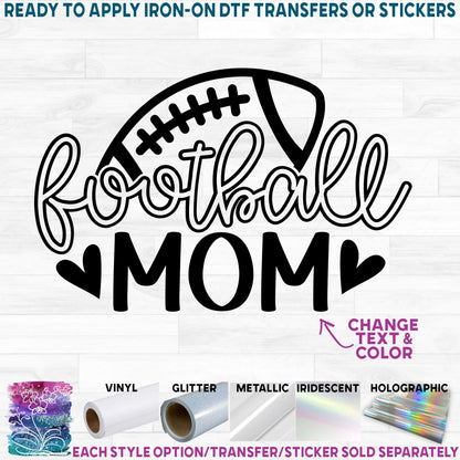 (s044-6C) Football Mom Family Custom Text