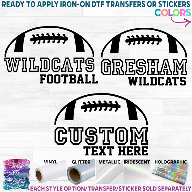 (s044-8B) Football Team Name Mom Family Custom Text