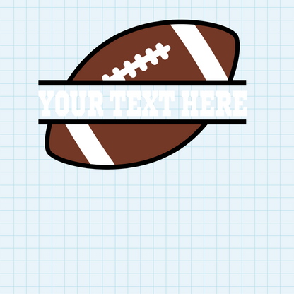 (s044-2) Full Color Football Split Team Name Custom Text