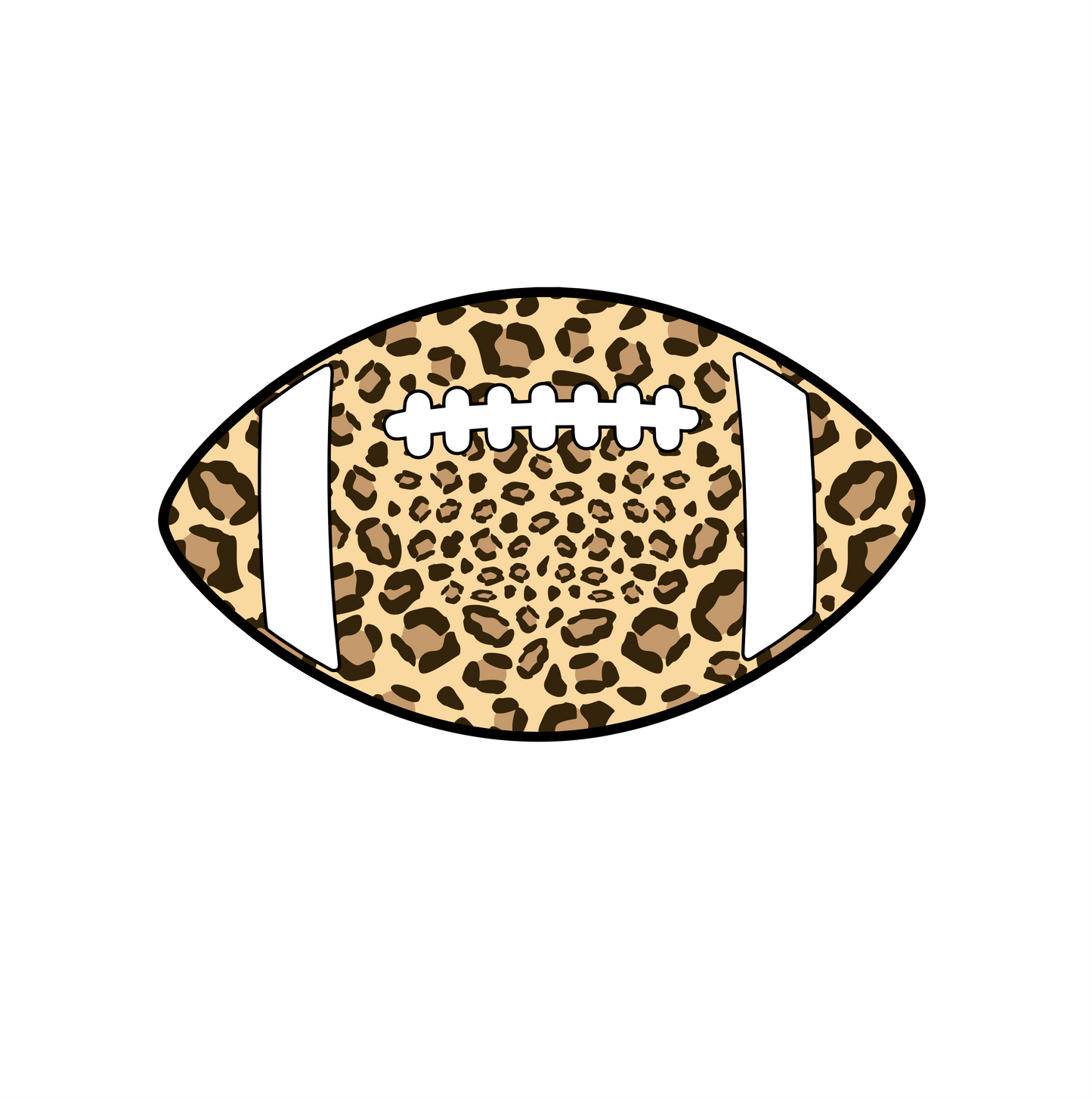 (s044-10B) Leopard Print Football Family Mom Custom Text