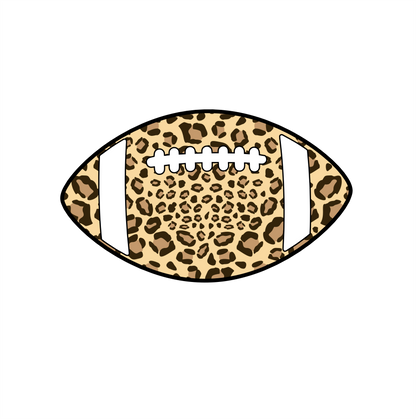 (s044-10B) Leopard Print Football Family Mom Custom Text