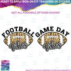 (s044-10D) Leopard Football Team Name, Game Day, Vibes, Custom Text