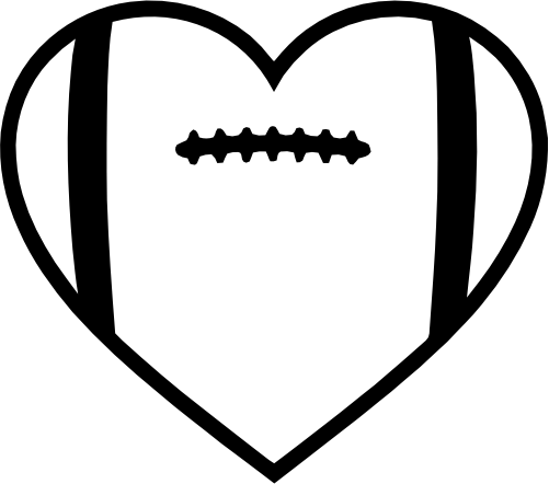 (s044-1-D) Football Heart Ball