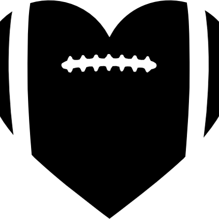 (s044-1-E) Football Heart Ball
