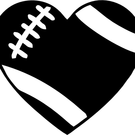 (s044-1-G) Football Heart Ball