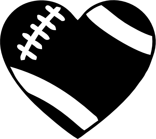 (s044-1-G) Football Heart Ball