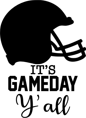 (s044-4F) It's Gameday Y'all Football Helmet