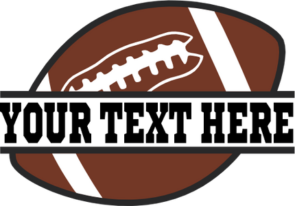 (s044-2-P) Full Color Football Split Team Name Custom Text