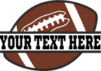 (s044-2-P) Full Color Football Split Team Name Custom Text
