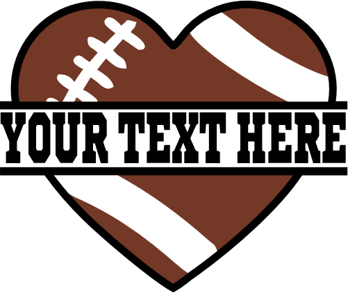 (s044-2-Q) Full Color Football Split Team Name Custom Text