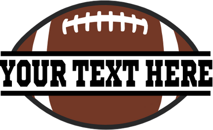 (s044-2-R) Full Color Football Split Team Name Custom Text