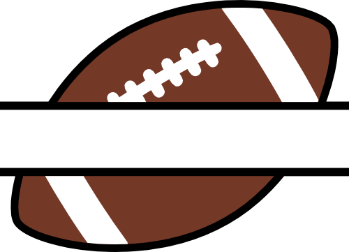 (s044-2-O) Full Color Football Split Team Name Custom Text