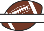 (s044-2-P) Full Color Football Split Team Name Custom Text