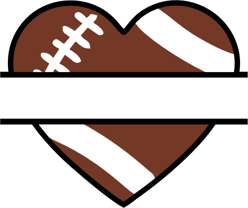 (s044-2-Q) Full Color Football Split Team Name Custom Text