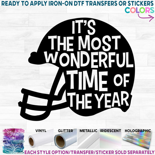 (s044-4P) It's the Most Wonderful Time of the Year Printed Heat Transfer or Sticker