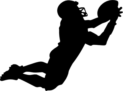(s044-5-C) Football Player Silhouette