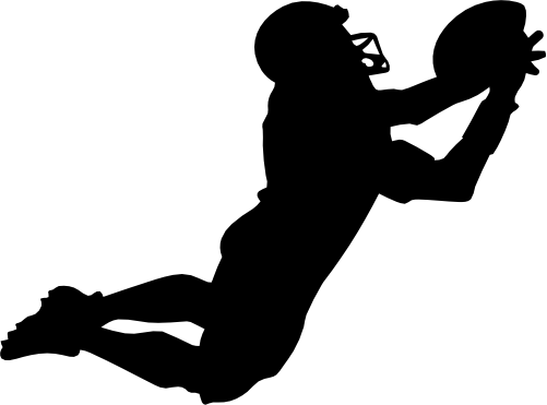 (s044-5-C) Football Player Silhouette