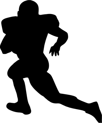 (s044-5-E) Football Player Silhouette