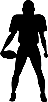 (s044-5-I) Football Player Silhouette