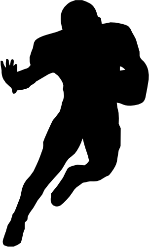 (s044-5-K) Football Player Silhouette
