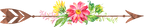 (s045-1-G) Watercolor Sunflowers Arrows Set or Single