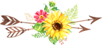 (s045-1-G) Watercolor Sunflowers Arrows Set or Single