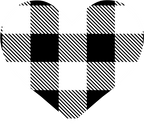 (s046-1-F) Heart Red, Green, Blue White Black Buffalo Plaid