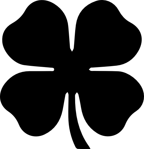 (s046-1-J) Clover Silhouette