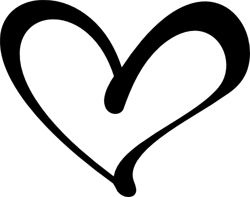 (s046-1-M) Heart Silhouette