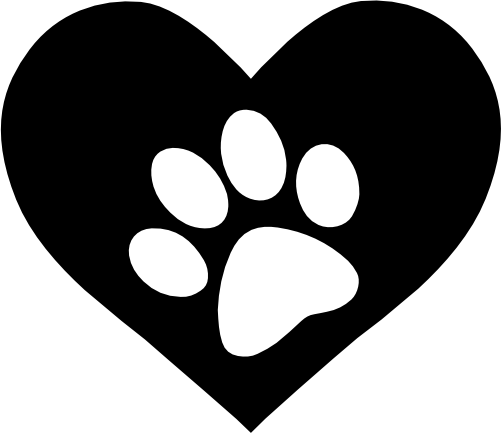 (s046-1-N) Heart Paw Print