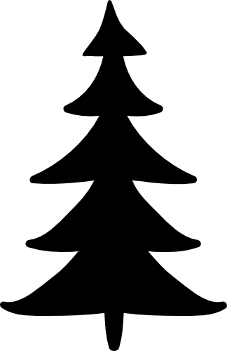 (s046-1-H) Pine Tree Silhouette