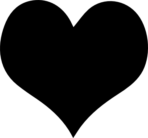 (s046-1-B) Heart Silhouette