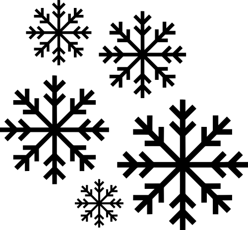 (060-01-D) Snowflakes Snow Flakes Set Assorted or Same Sizes