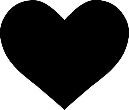 (s046-1-F) Heart Silhouette