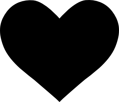 (s046-1-F) Heart Silhouette