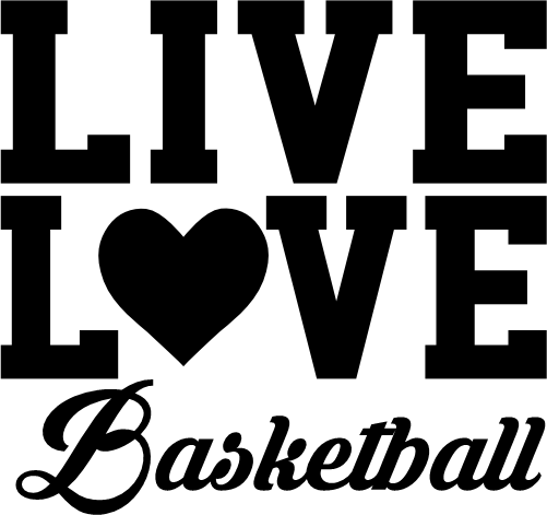 (047-06-1M) Live Love Basketball I Heart Iron-On Transfer