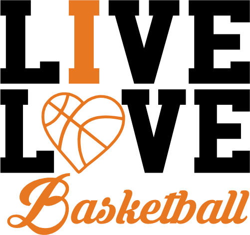 (047-06-1S) Live Love Basketball I Heart Iron-On Transfer