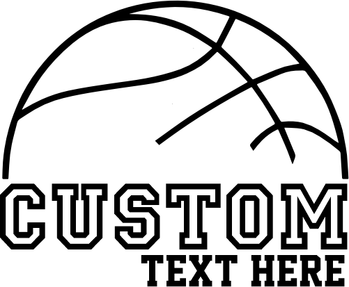 (047-07-1C) Basketball Custom Text Iron-On Transfer