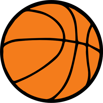 (s047-1-C2) Black Orange Basketball Ball