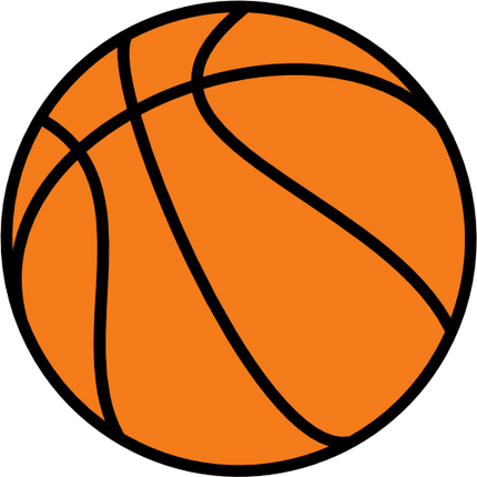 (s047-1-E2) Black Orange Basketball Ball