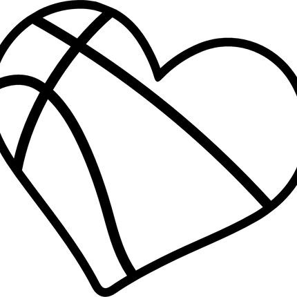 (s047-1F) Basketball Heart Ball