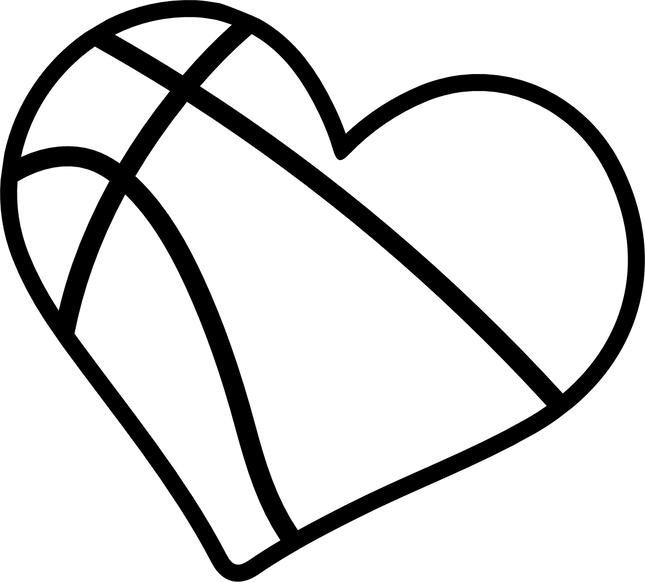 (s047-1F) Basketball Heart Ball