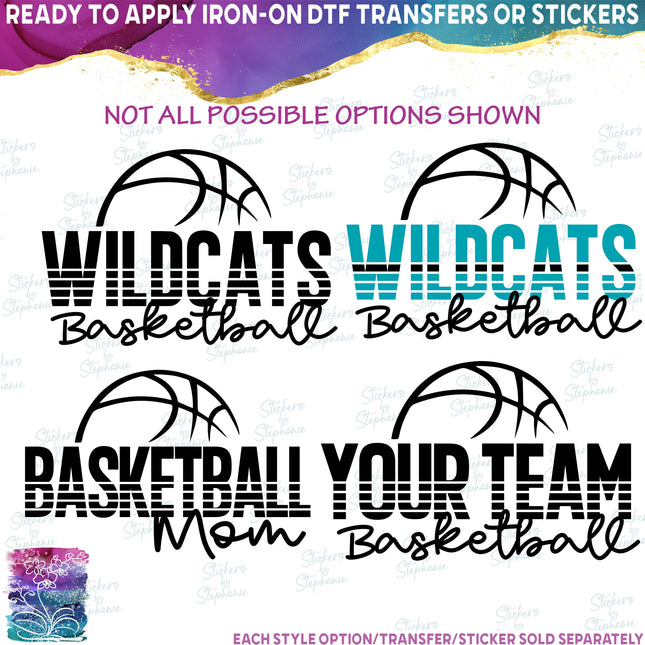 (s047-8H) Basketball Team Mom Family Custom Text