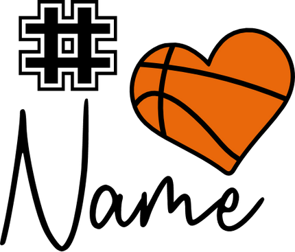 (s047-8I) Basketball Player Number and Name Custom