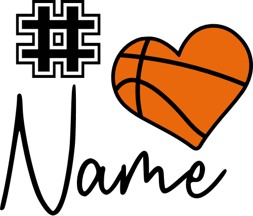 (s047-8I) Basketball Player Number and Name Custom