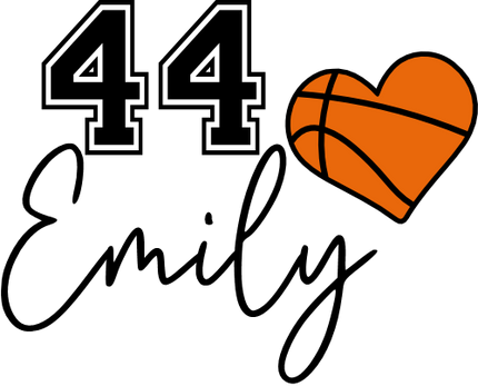 (s047-8I) Basketball Player Number and Name Custom