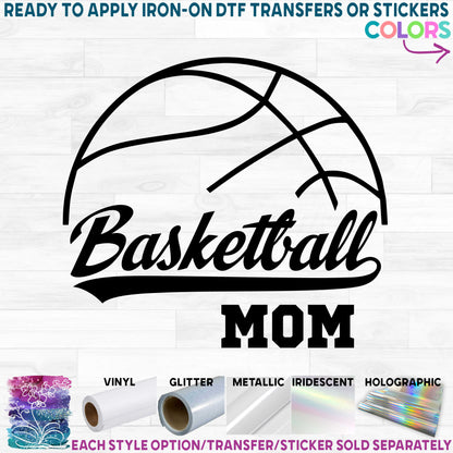 (s047-6A) Basketball Family Mom Custom Text