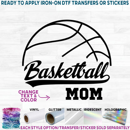 (s047-6A) Basketball Mom Family Custom Text